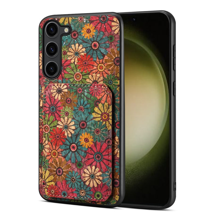 For Samsung Galaxy S24 5G Dual Card Slot Holder Phone Case(Spring Green)