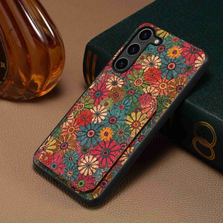 For Samsung Galaxy S24 5G Dual Card Slot Holder Phone Case(Spring Green)