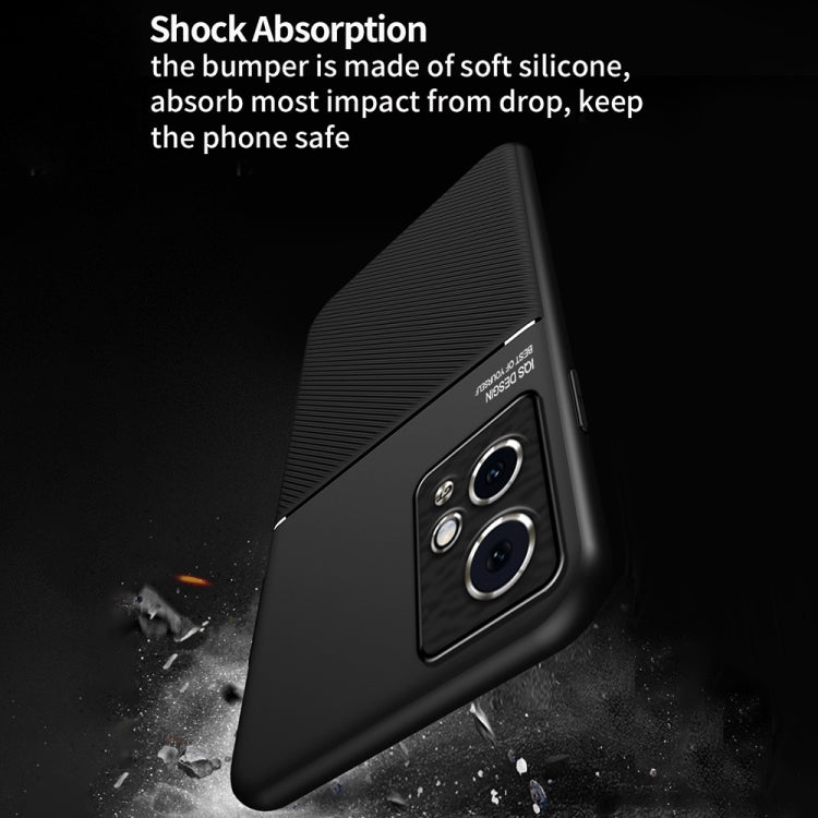 For Honor 90 GT Classic Tilt Strip Grain Magnetic Shockproof PC + TPU Phone Case(Black)
