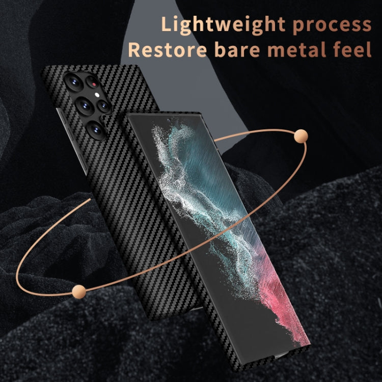 For Samsung Galaxy S24 5G Carbon Fiber Texture MagSafe Magnetic Phone Case(Black Red)