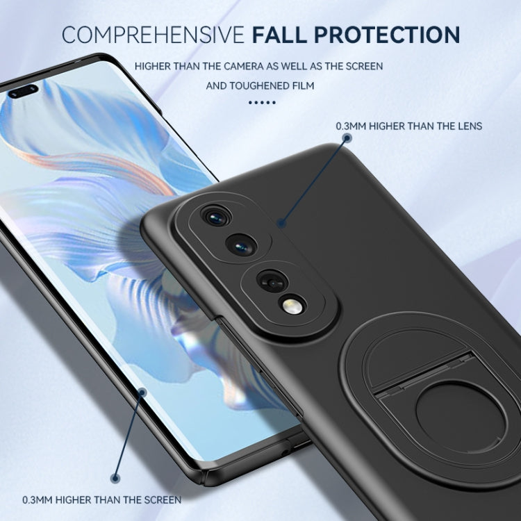 For Honor 80 Pro Magsafe Hidden Fold Holder Full Coverage Shockproof Phone Case(Black)