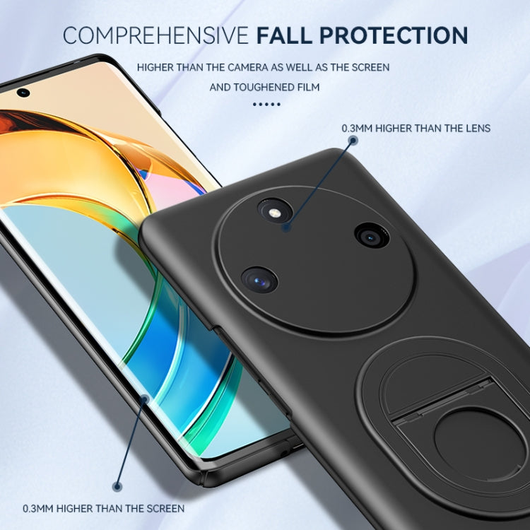 For Honor X50 Magsafe Hidden Fold Holder Full Coverage Shockproof Phone Case(Grey)