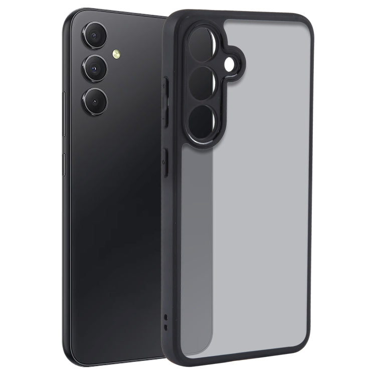 For Samsung Galaxy S24 5G Fine Pore Matte Black TPU + PC Phone Case