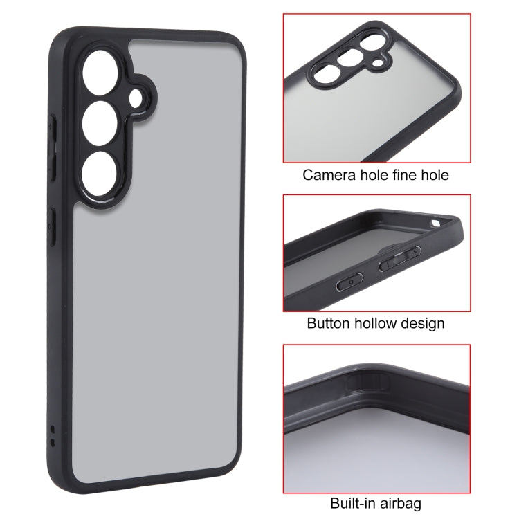 For Samsung Galaxy S24 5G Fine Pore Matte Black TPU + PC Phone Case