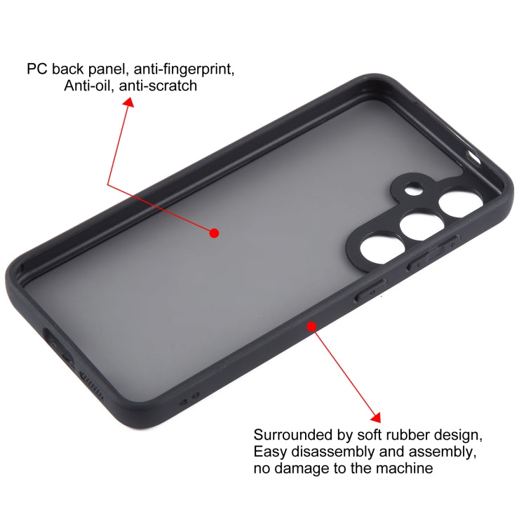 For Samsung Galaxy S24 5G Fine Pore Matte Black TPU + PC Phone Case