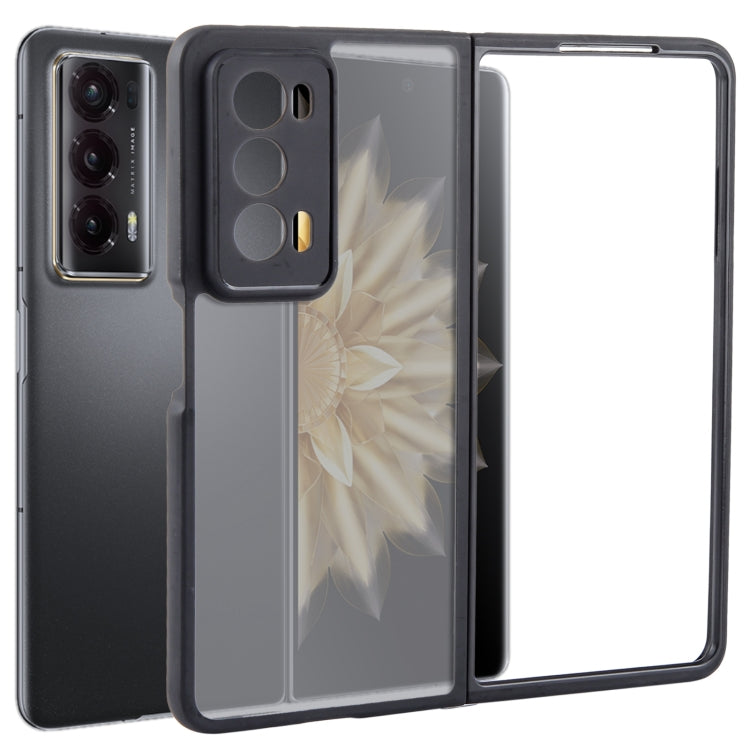 For Honor Magic V2 Matte Black TPU + PC Phone Case