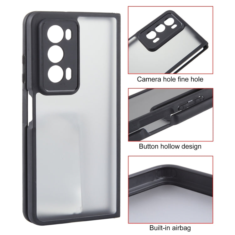 For Honor Magic V2 Matte Black TPU + PC Phone Case