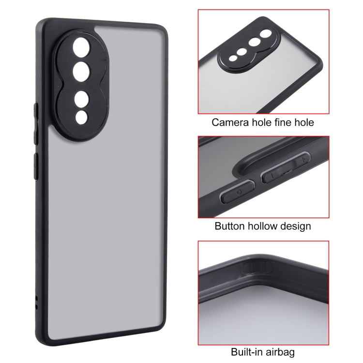 For Honor 80 Fine Pore Matte Black TPU + PC Phone Case