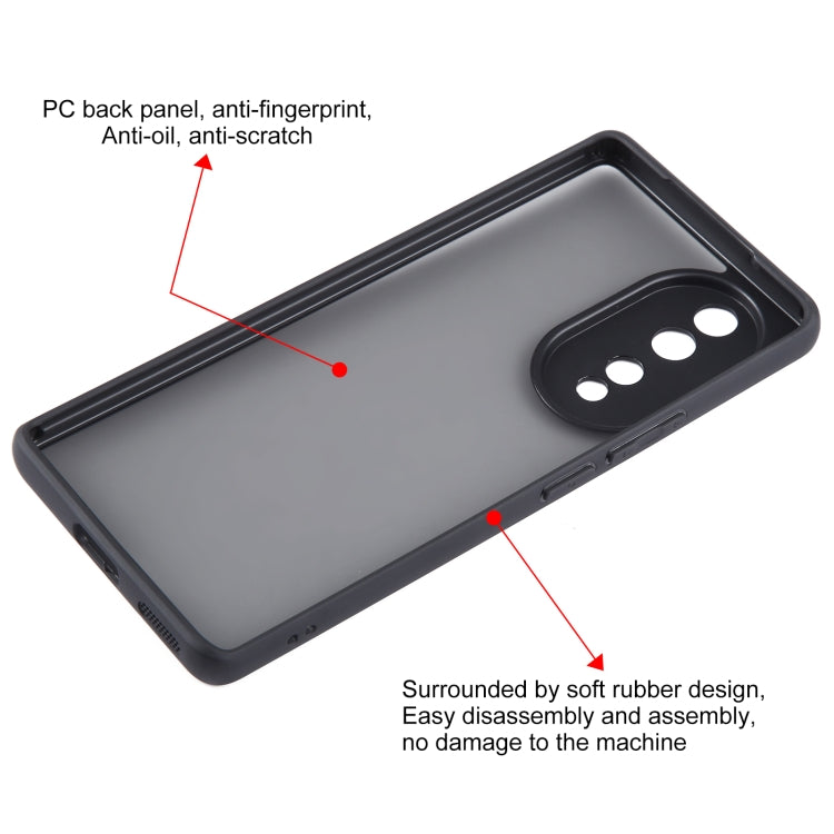 For Honor 80 Fine Pore Matte Black TPU + PC Phone Case