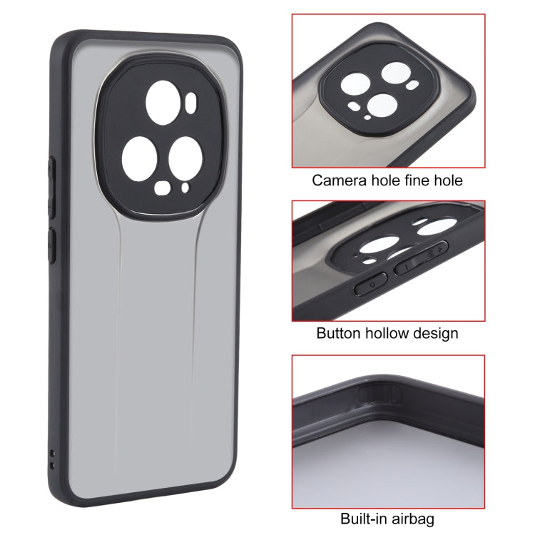For Honor Magic5 Pro/Magic5 Ultimate Fine Pore Matte Black TPU + PC Phone Case