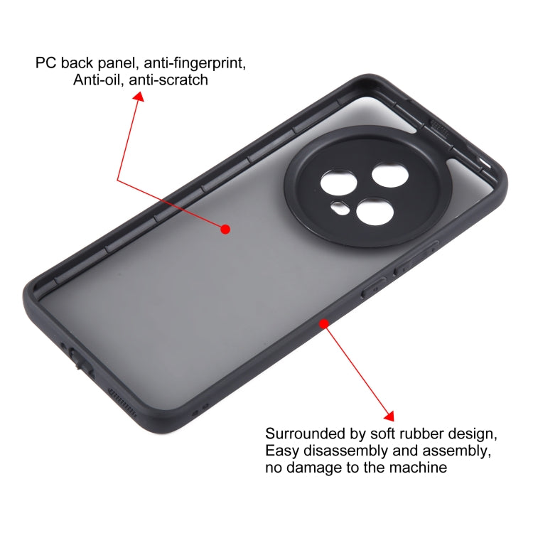 For Honor Magic5 Fine Pore Matte Black TPU + PC Phone Case