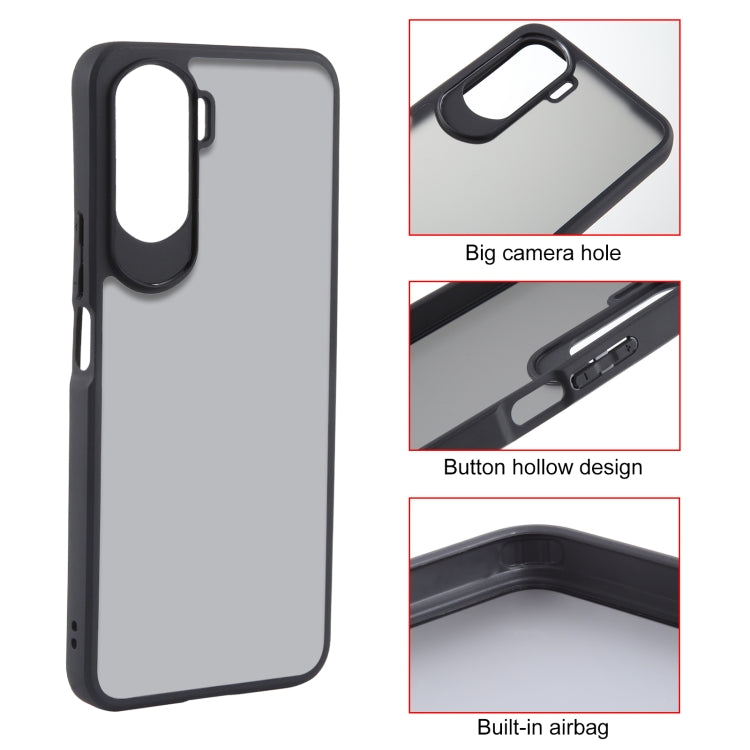 For Honor X50i Fine Pore Matte Black TPU + PC Phone Case