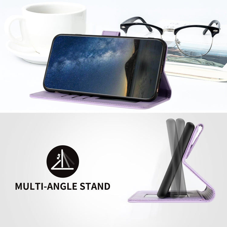 For Honor 100 Pro Datura Flower Embossed Flip Leather Phone Case(Purple)