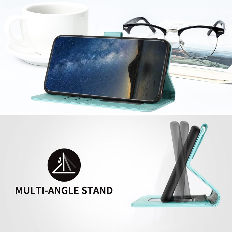 For Honor X50 / X9b Datura Flower Embossed Flip Leather Phone Case(Light blue)