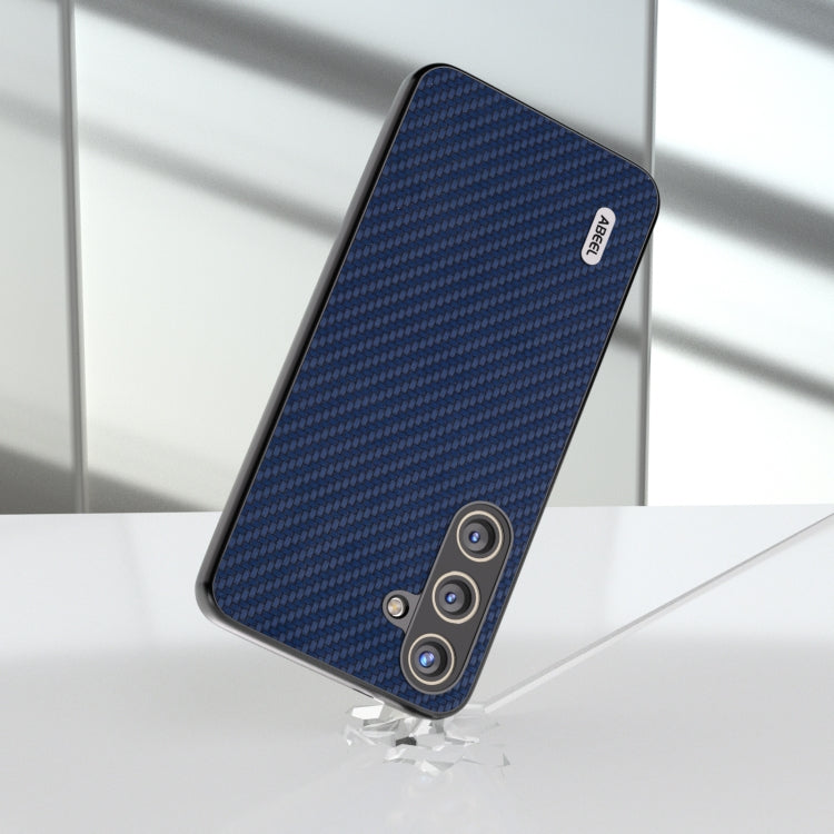For Samsung Galaxy S24 5G ABEEL Carbon Fiber Texture Protective Phone Case(Dark Blue)