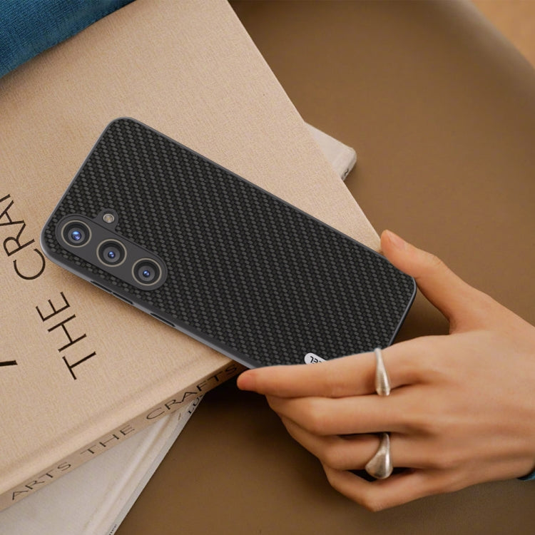 For Samsung Galaxy S24 5G ABEEL Carbon Fiber Texture Protective Phone Case(Black)