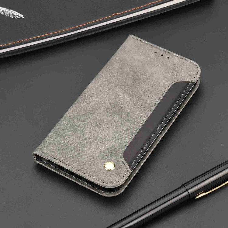 For Samsung Galaxy S24 5G Skin Feel Splicing Leather Phone Case(Grey)