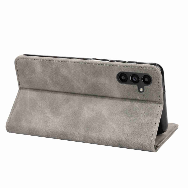 For Samsung Galaxy S24 5G Skin Feel Splicing Leather Phone Case(Grey)