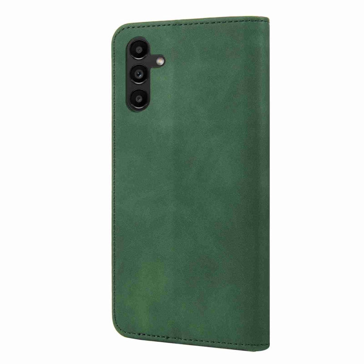 For Samsung Galaxy S24 5G Skin Feel Splicing Leather Phone Case(Green)