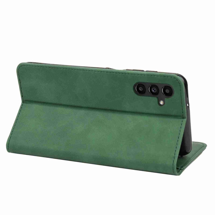 For Samsung Galaxy S24 5G Skin Feel Splicing Leather Phone Case(Green)