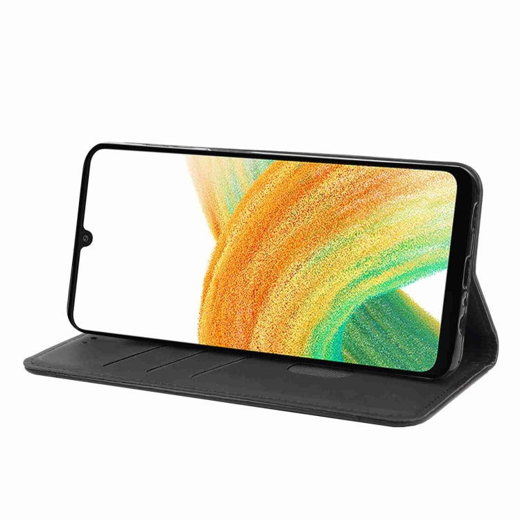 For Samsung Galaxy S24 5G Skin Feel Splicing Leather Phone Case(Black)