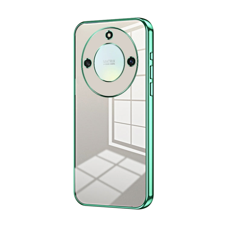 For Honor X40 5G / Magic5 Lite / X9a Transparent Plating Fine Hole Phone Case(Green)