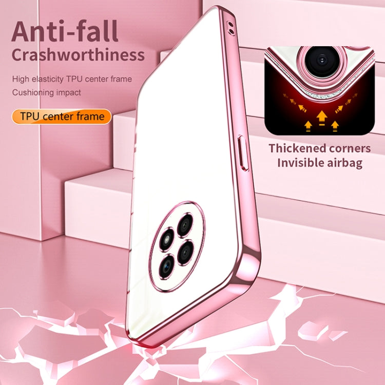 For Honor X20 Transparent Plating Fine Hole Phone Case(Transparent)