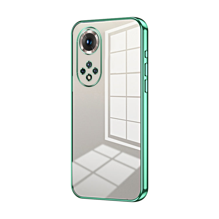 For Honor 50 Pro / Huawei nova 9 Pro Transparent Plating Fine Hole Phone Case(Green)