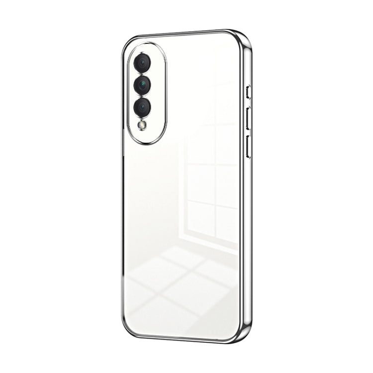 For Honor X20 SE / Huawei nova 10z Transparent Plating Fine Hole Phone Case(Silver)