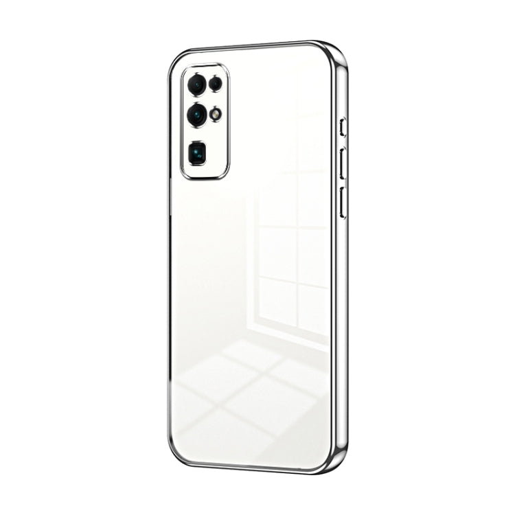 For Honor 30 Transparent Plating Fine Hole Phone Case(Silver)
