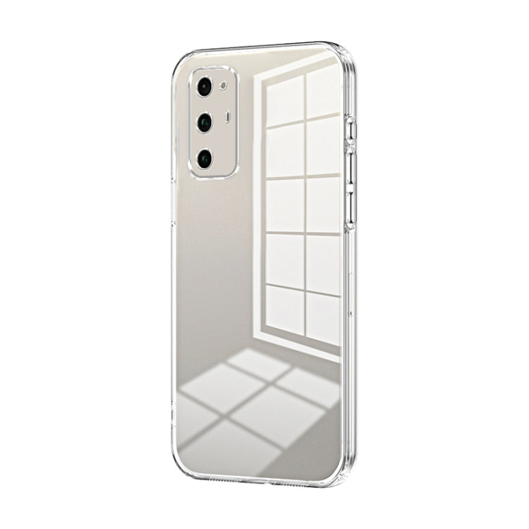 For Honor V30 Pro Transparent Plating Fine Hole Phone Case(Transparent)