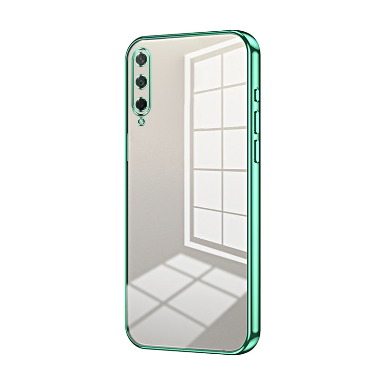 For Honor Play 3 Transparent Plating Fine Hole Phone Case(Green)