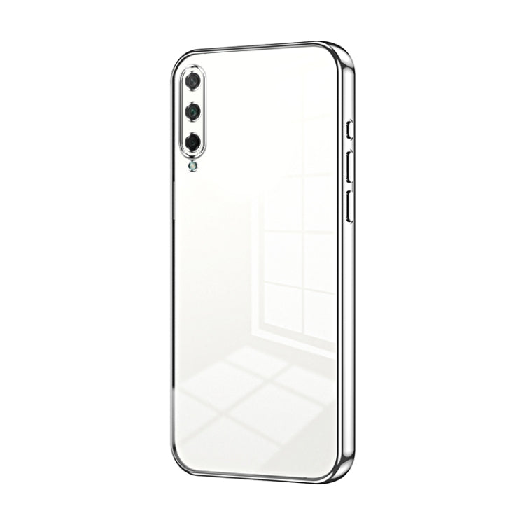 For Honor Play 3 Transparent Plating Fine Hole Phone Case(Silver)