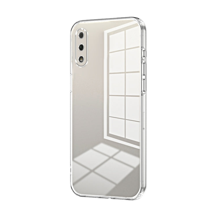 For Honor 9X Transparent Plating Fine Hole Phone Case(Transparent)