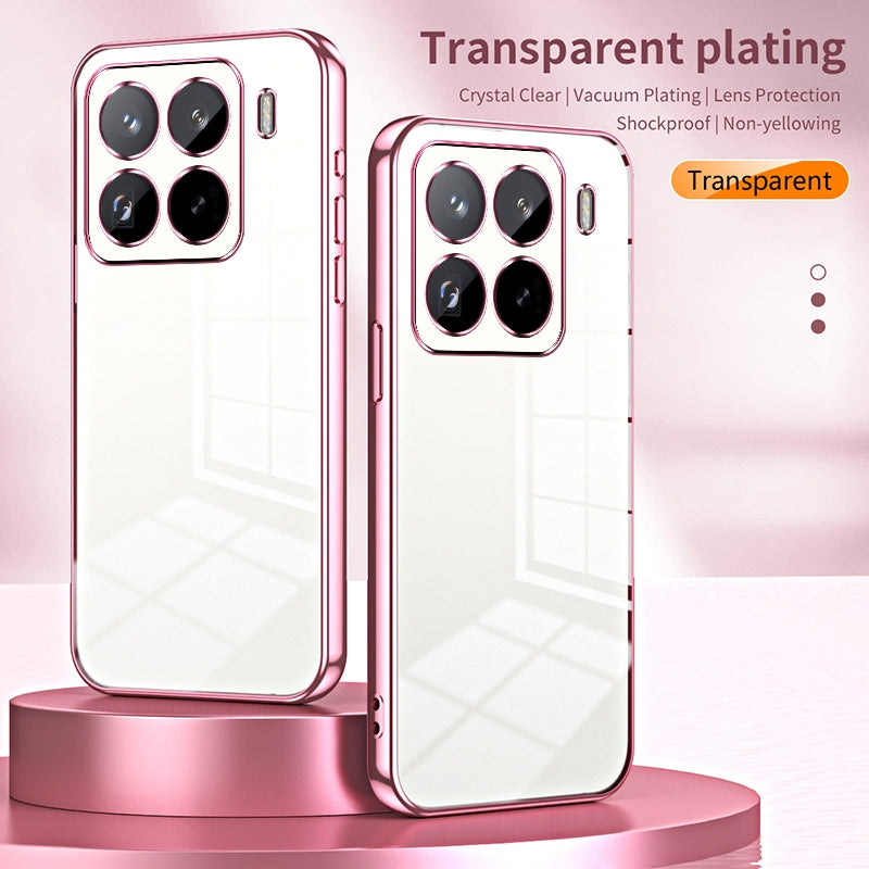 For Xiaomi 15 Pro Transparent Plating Fine Hole Phone Case(Purple)