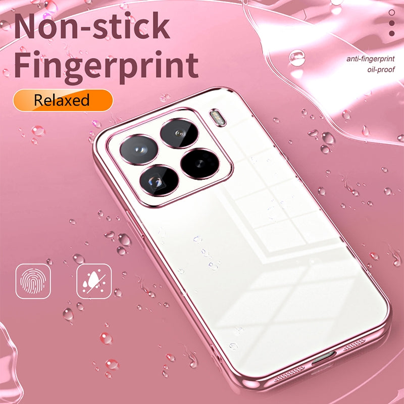 For Xiaomi 15 Pro Transparent Plating Fine Hole Phone Case(Purple)