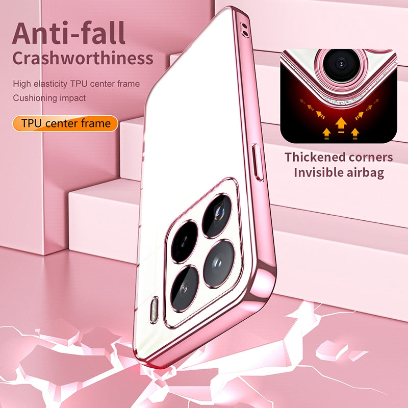 For Xiaomi 15 Pro Transparent Plating Fine Hole Phone Case(Purple)