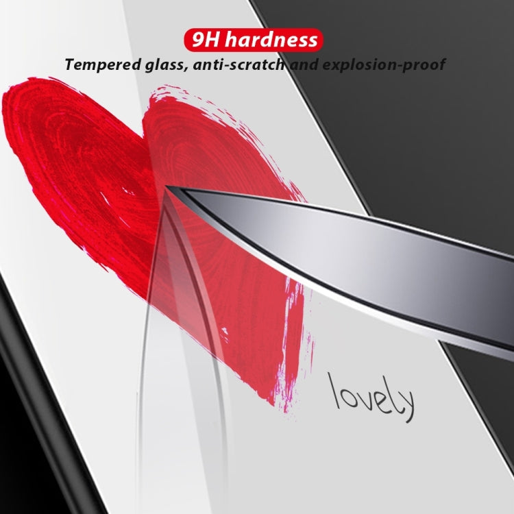 For Samsung Galaxy S24 5G Colorful Painted Glass Phone Case(Red Heart)