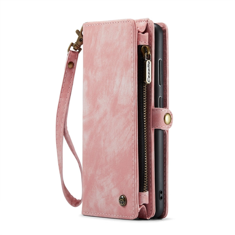 For Samsung Galaxy S24 5G CaseMe 008 Detachable Multifunctional Leather Phone Case(Pink)