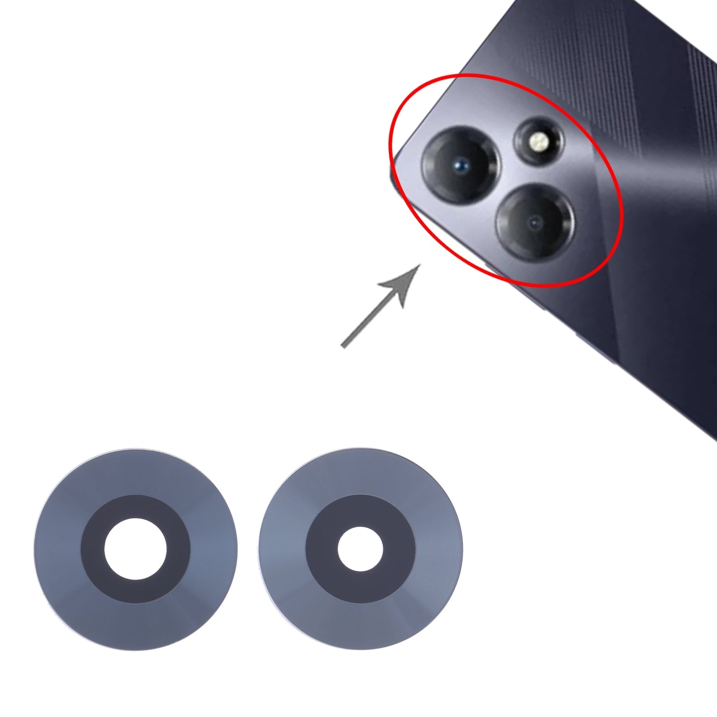 For Infinix Hot 30 Play NFC X6835 10set Back Camera Lens