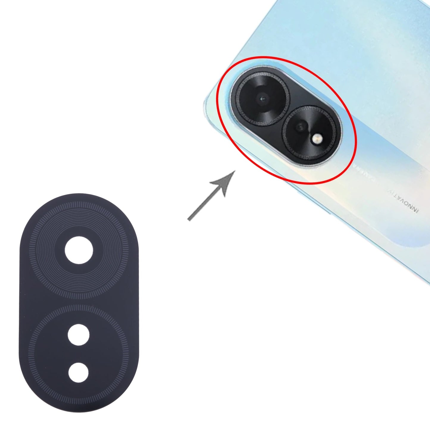 For OPPO A18 10set Back Camera Lens