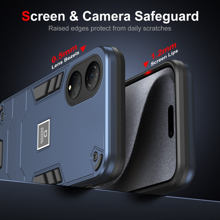 For Honor X7 2 in 1 Shockproof Phone Case(Blue)