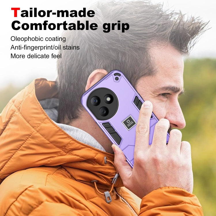 For Honor X50i+ 2 in 1 Shockproof Phone Case(Purple)