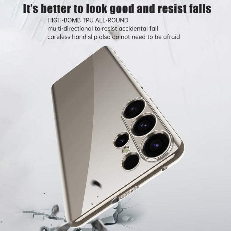 For Samsung Galaxy S24 5G SULADA Electroplating TPU Transparent Phone Case(Purple)