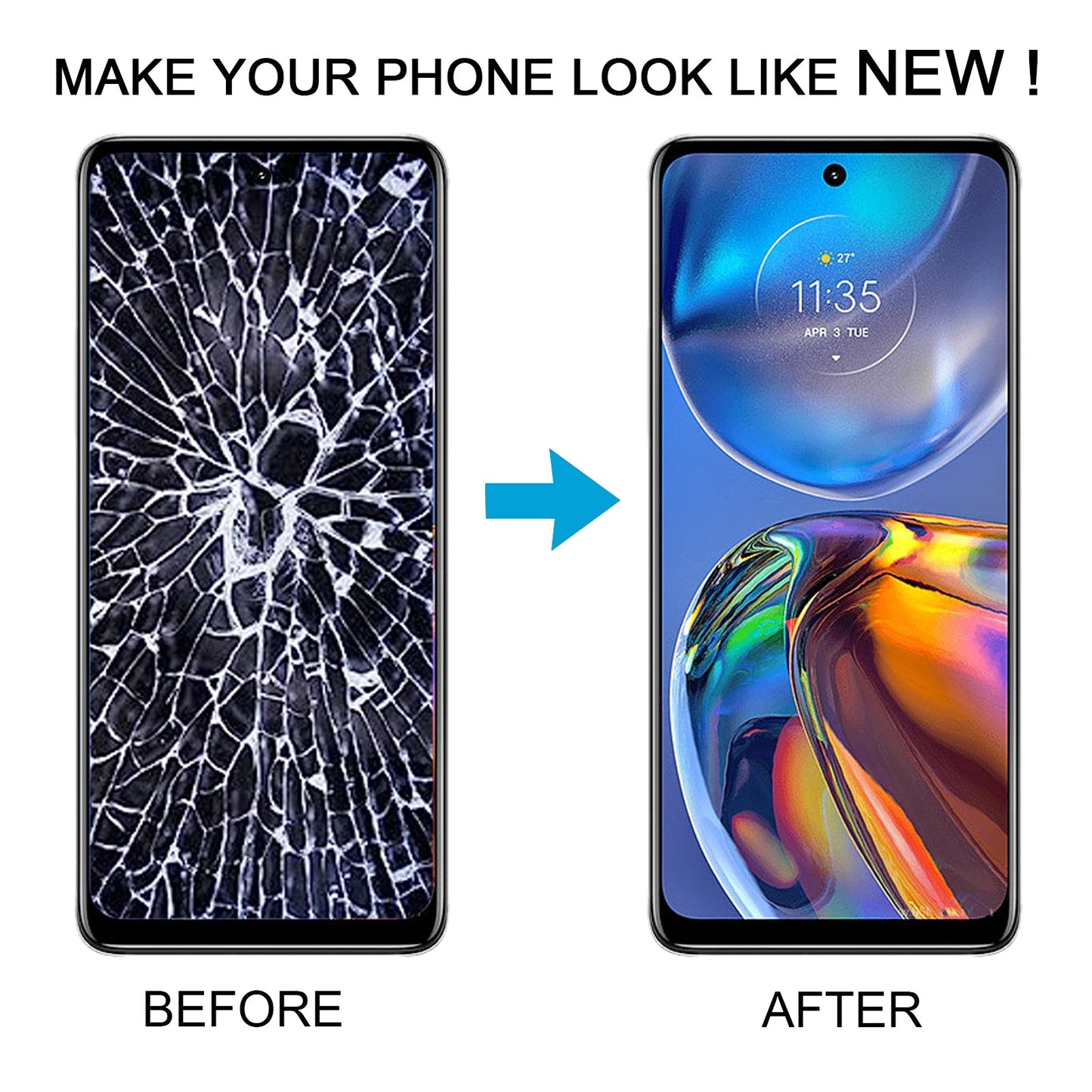 For Motorola Moto E32 OEM LCD Screen Digitizer Full Assembly with Frame