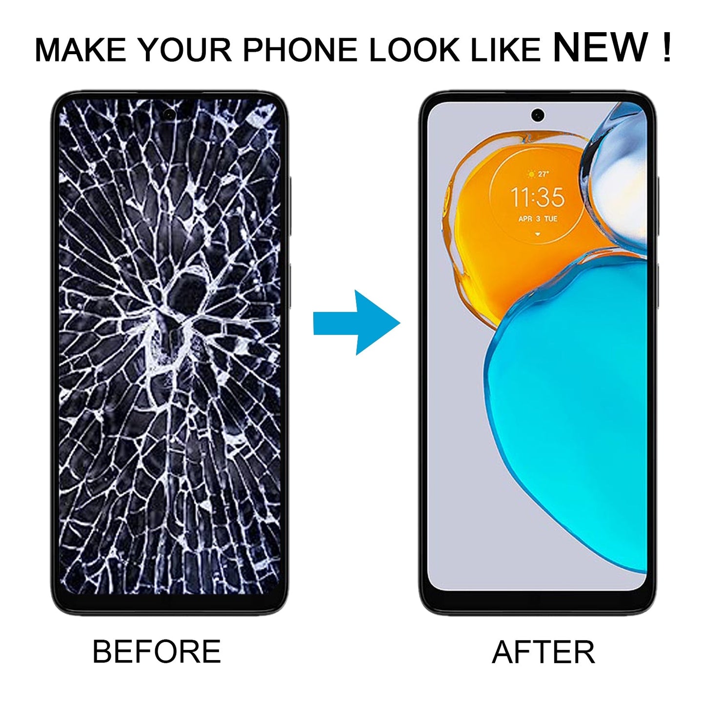 For Motorola Moto E32S OEM LCD Screen Digitizer Full Assembly with Frame