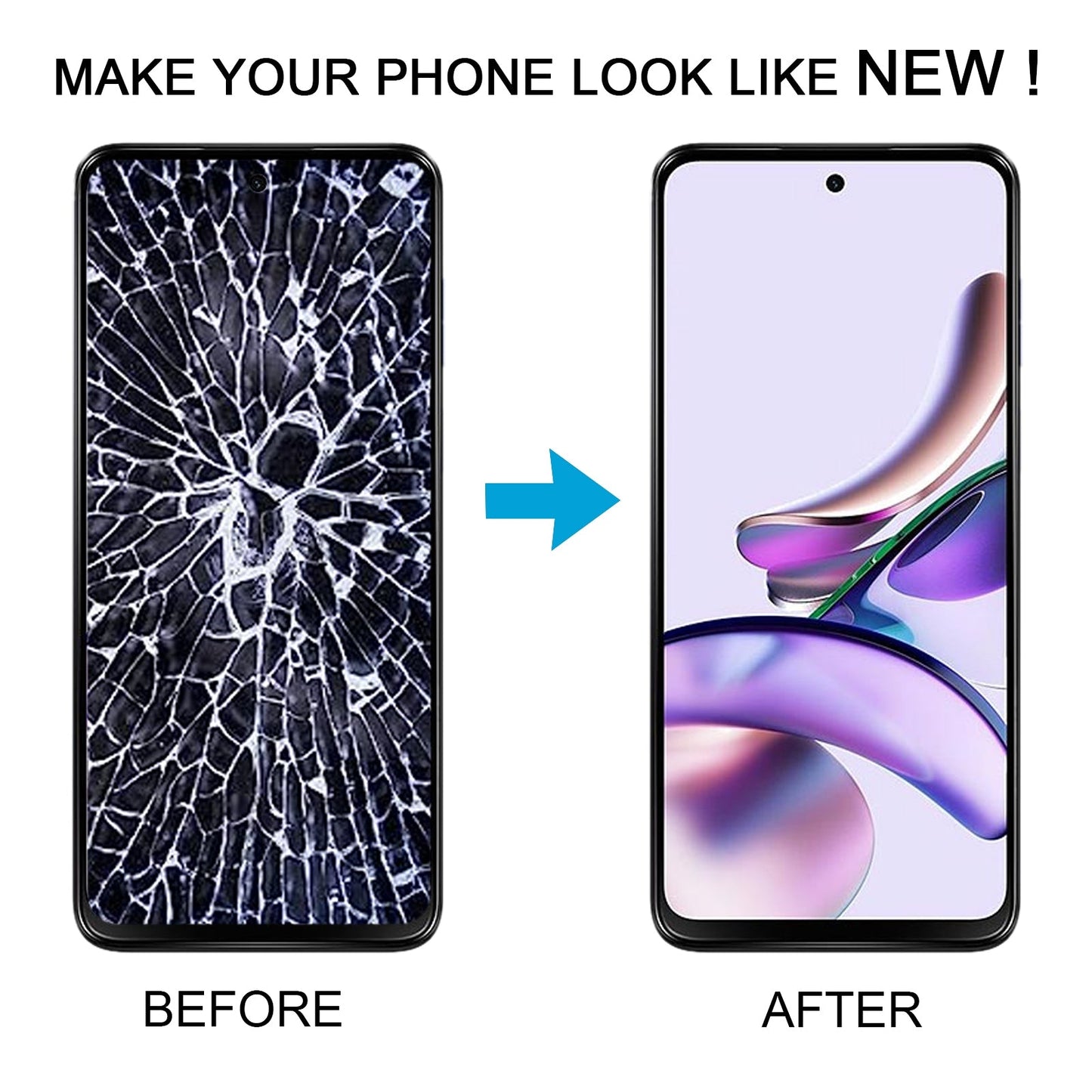 For Motorola Moto G23 OEM LCD Screen Digitizer Full Assembly with Frame