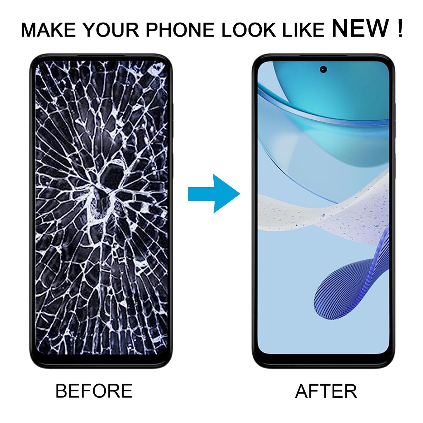 For Motorola Moto G 2023 OEM LCD Screen Digitizer Full Assembly with Frame