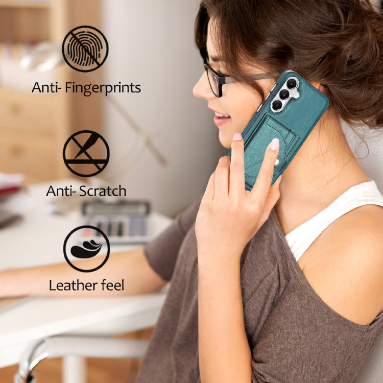 For Samsung Galaxy S24 5G Shockproof Leather Phone Case with Card Holder(Green)