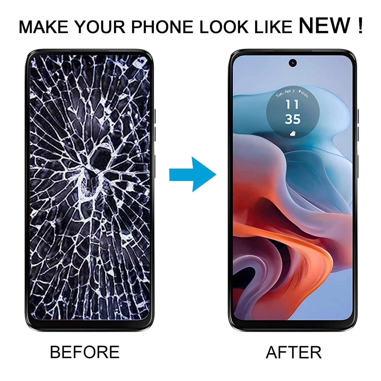 For Motorola Moto G34 OEM LCD Screen with Digitizer Full Assembly